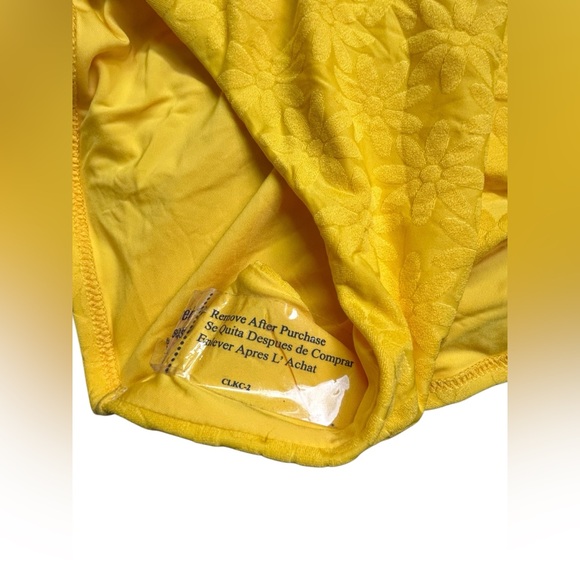 TRINA TURK yellow Joplin Jacquard Cutout Plunge One-Piece Swimsuit plus Size 14 - Picture 4 of 16